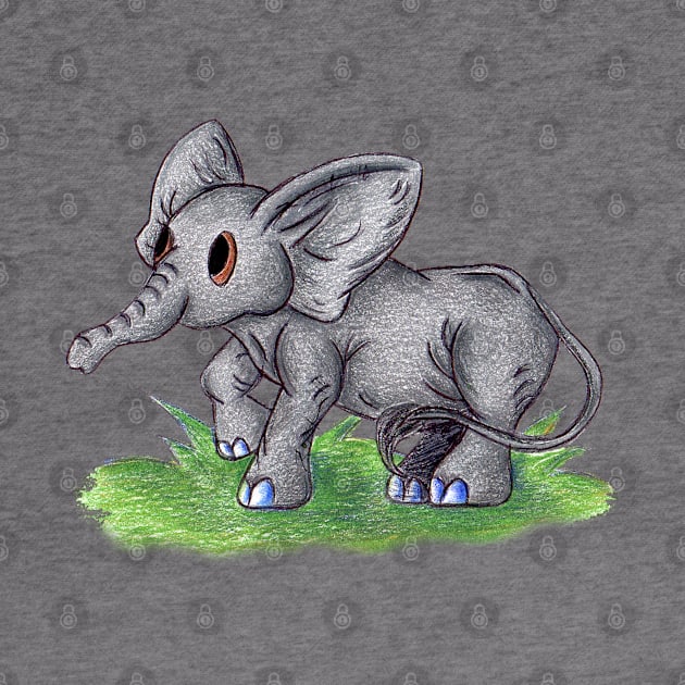 Curious Baby Elephant by KristenOKeefeArt